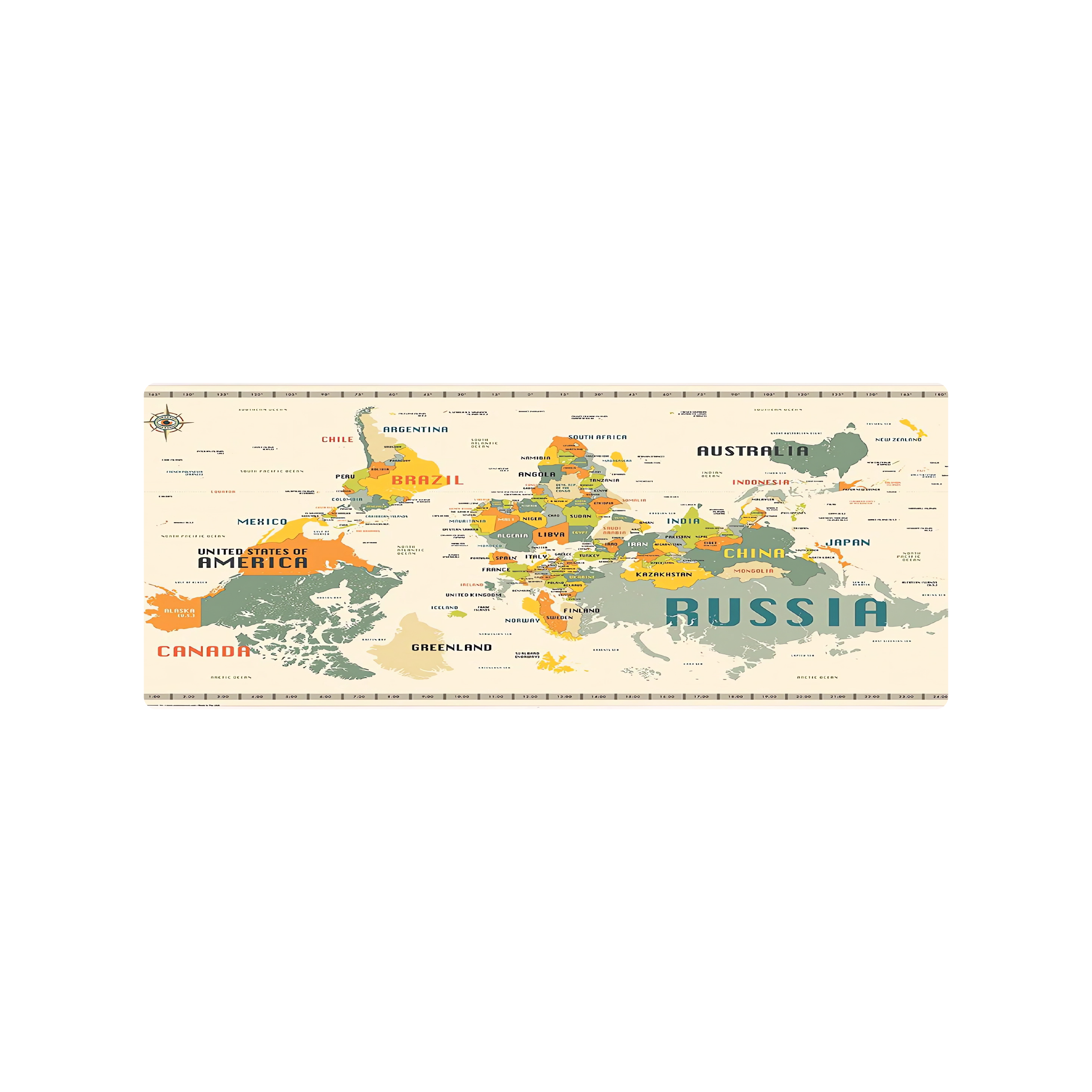 Mousepad Planisferio invertido 100x40 Classic | PERSONALIZADO