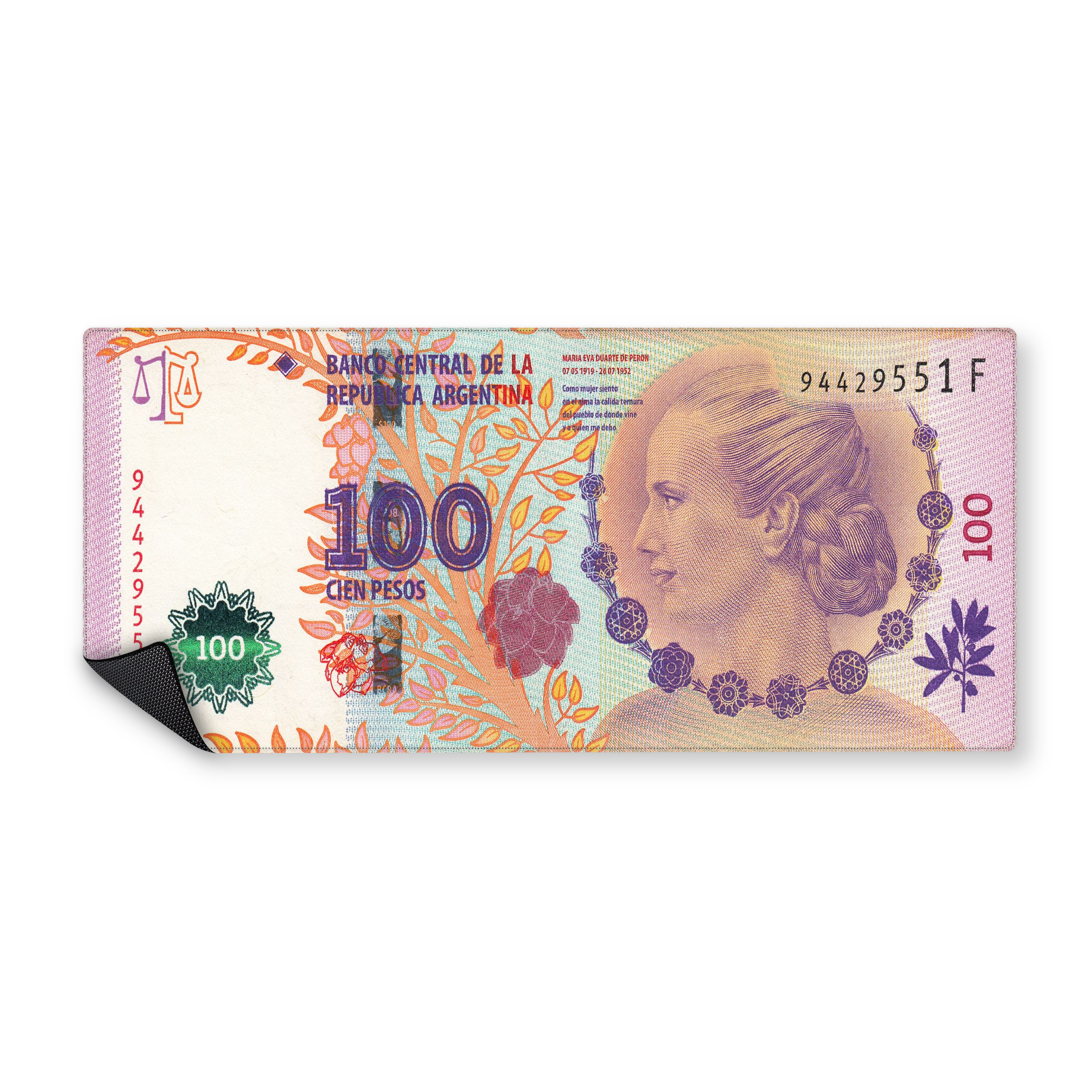 Mousepad 100 Pesos Evita | MGMGAMERS