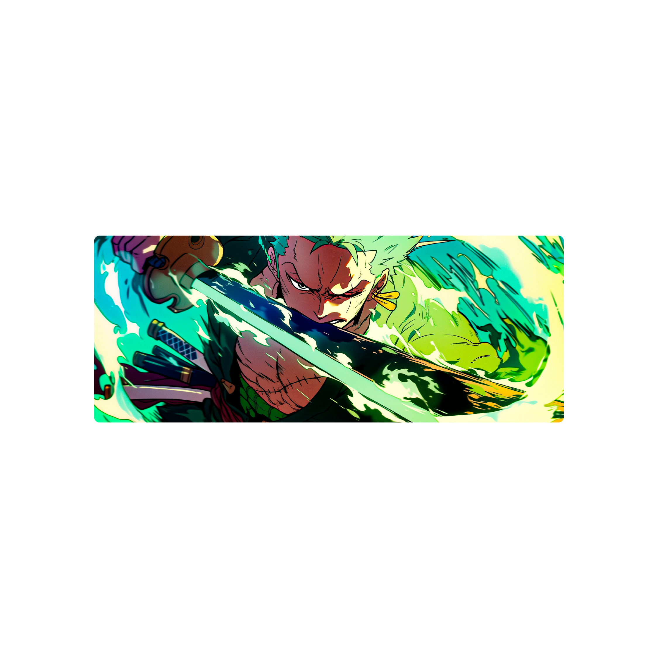 Mousepad Roronoa Zoro Green 82x32 PRO | PERSONALIZADO
