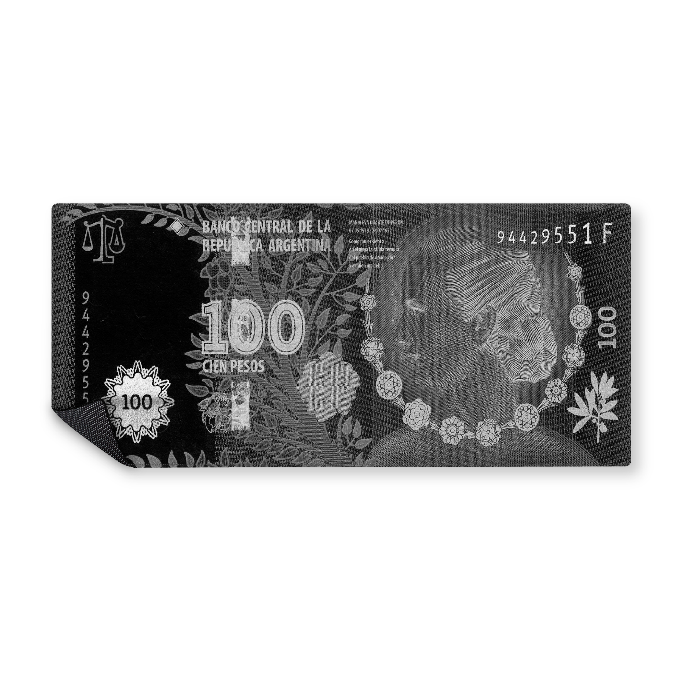 Mousepad 100 Pesos Evita | MGMGAMERS