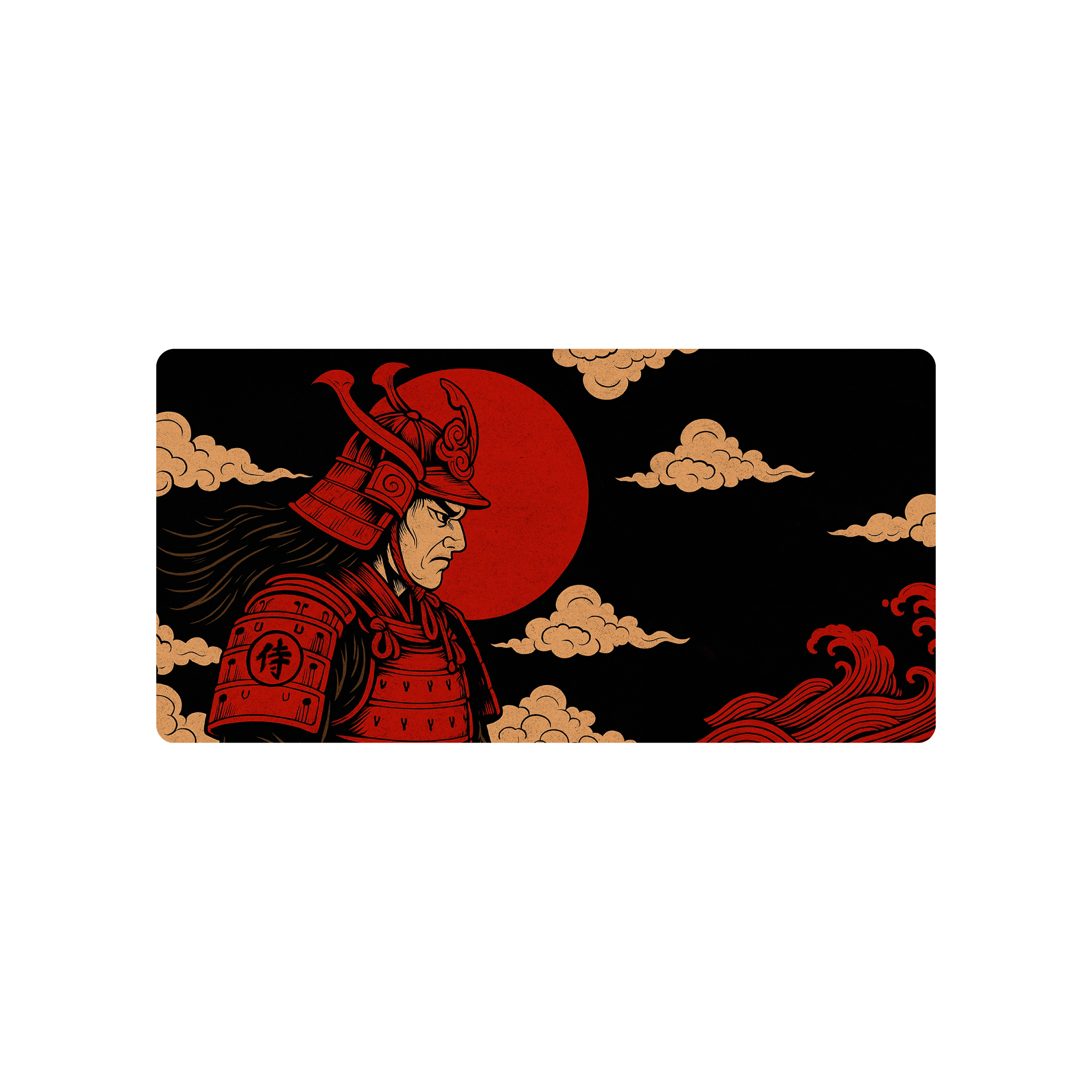 Mousepad Samurai Luna Roja 70x35 Classic | PERSONALIZADO