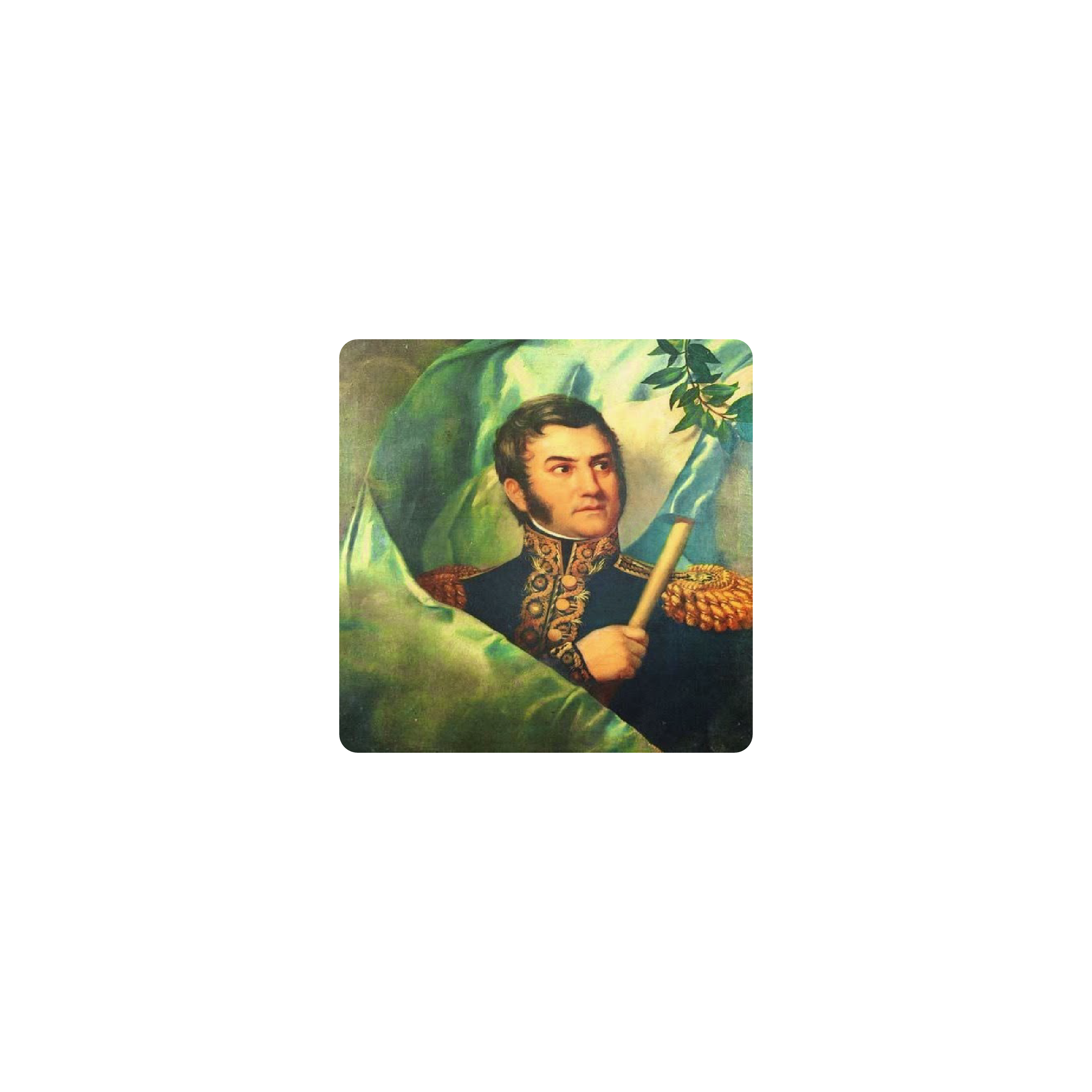 Mousepad San Martin con bandera 25x25 Classic | PERSONALIZADO