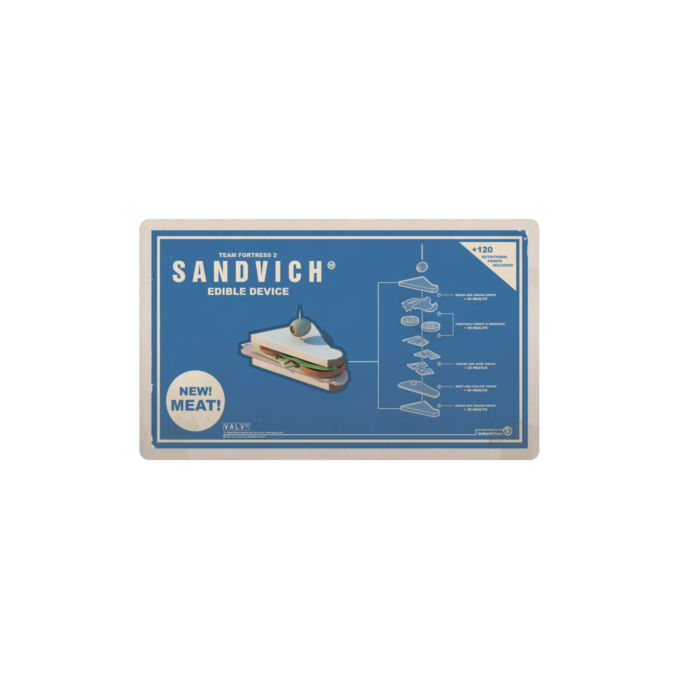 Mousepad Sandwich TF2 60x36 Classic | PERSONALIZADO