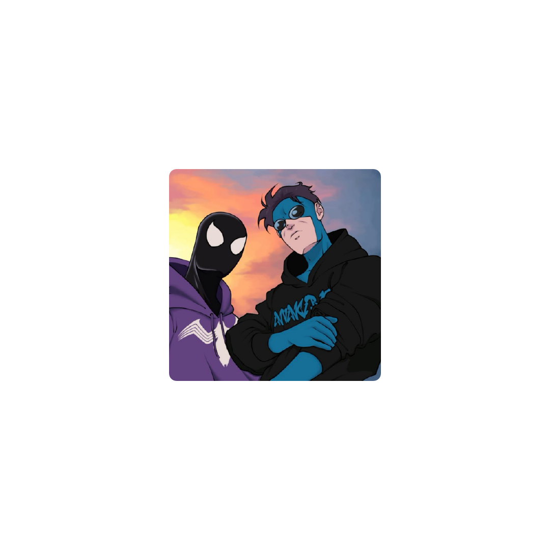Mousepad SpiderMan e Invincible 25x25  Classic | PERSONALIZADO