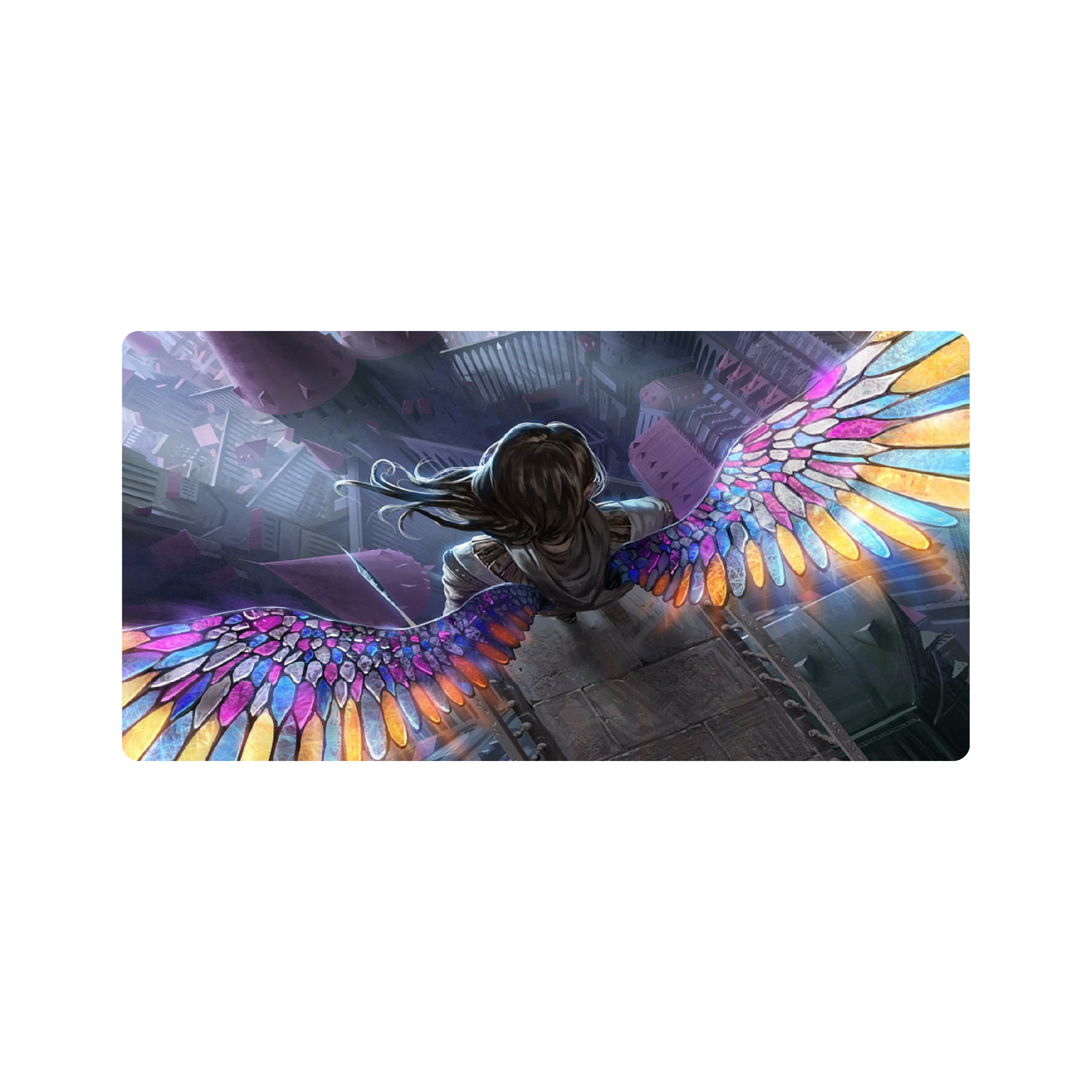 Mousepad Stained Glass Wings 60x30 PRO | PERSONALIZADO
