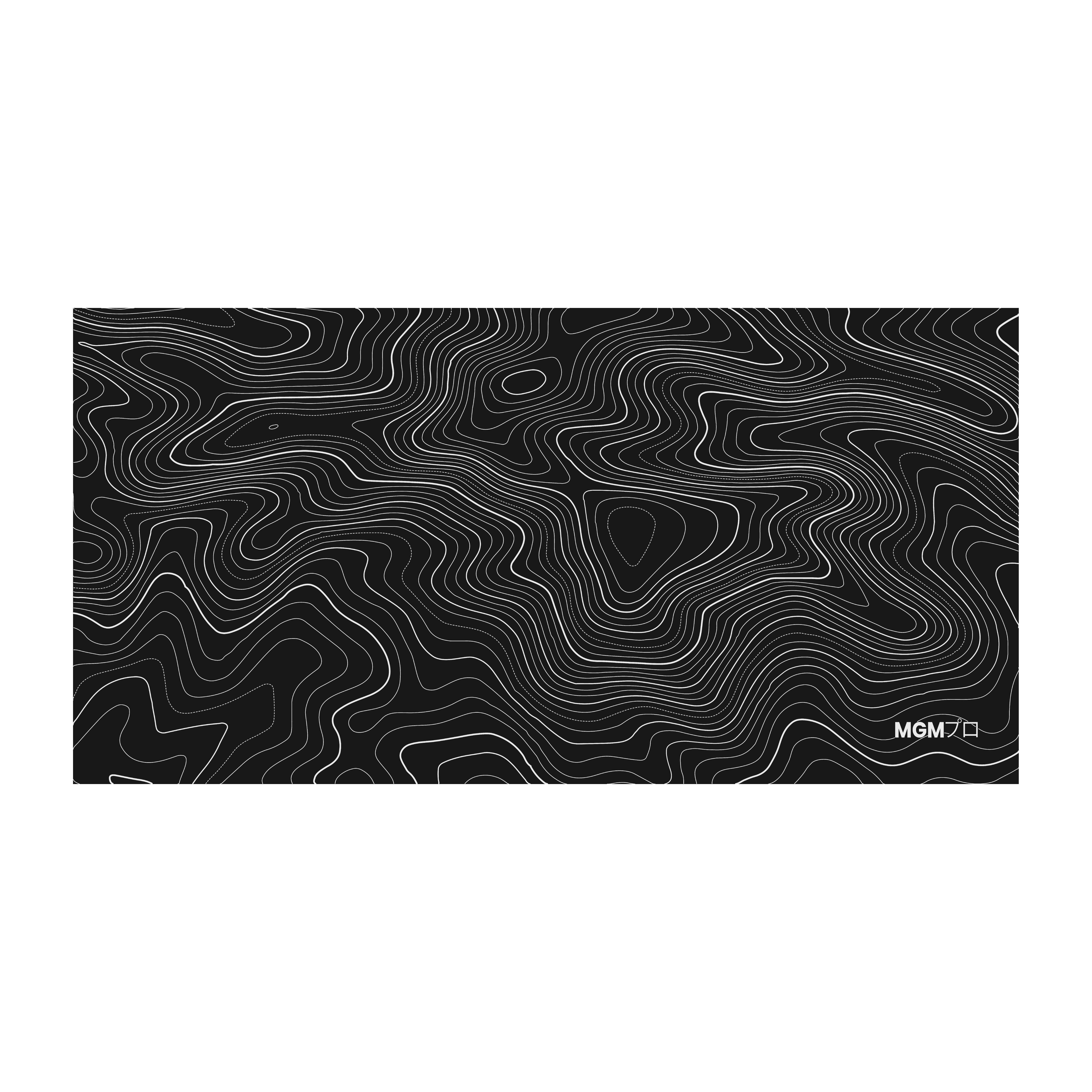 Mousepad Topográfico negro 120x60 PRO | PERSONALIZADO