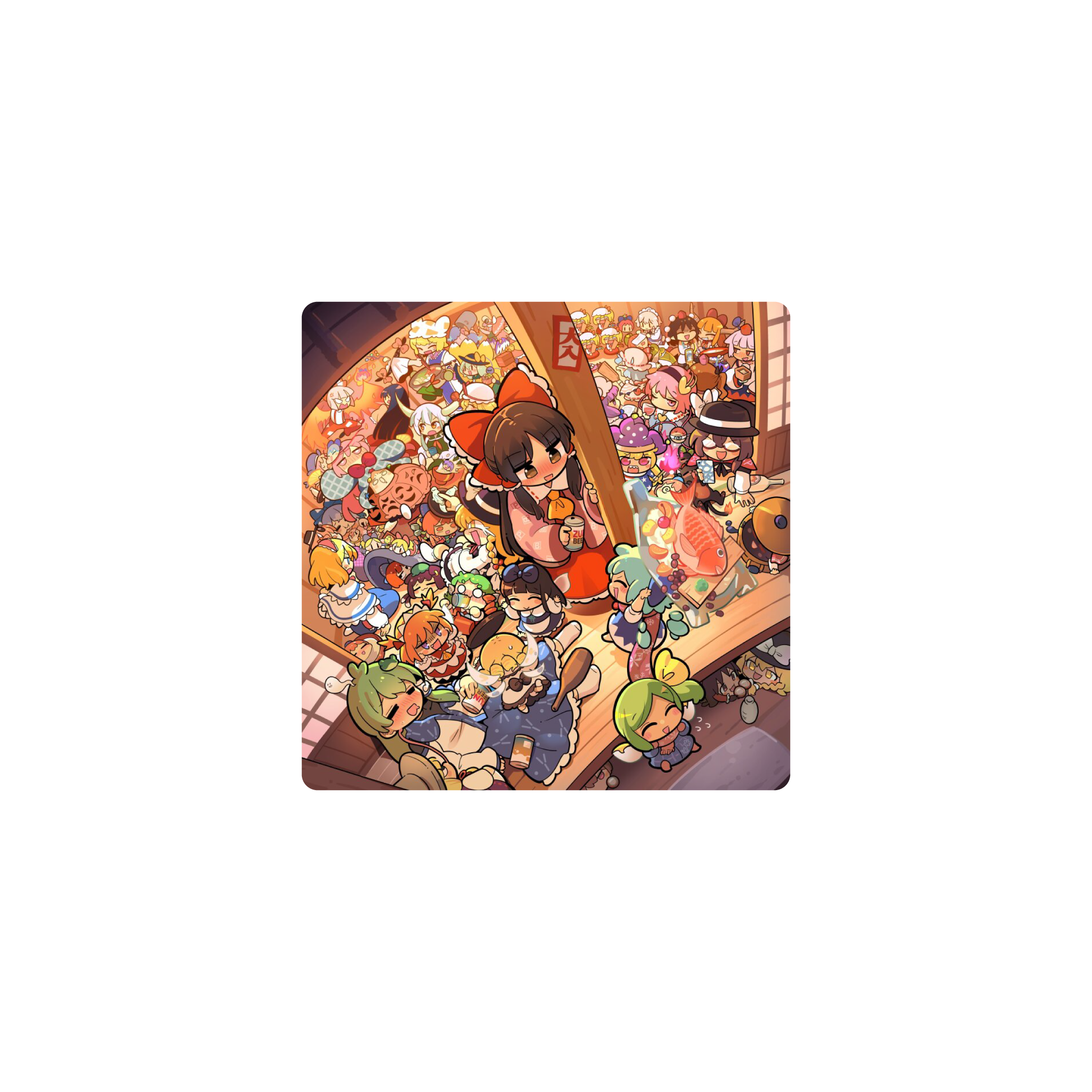 Mousepad Touhou Fiesta 50x50 PRO | PERSONALIZADO
