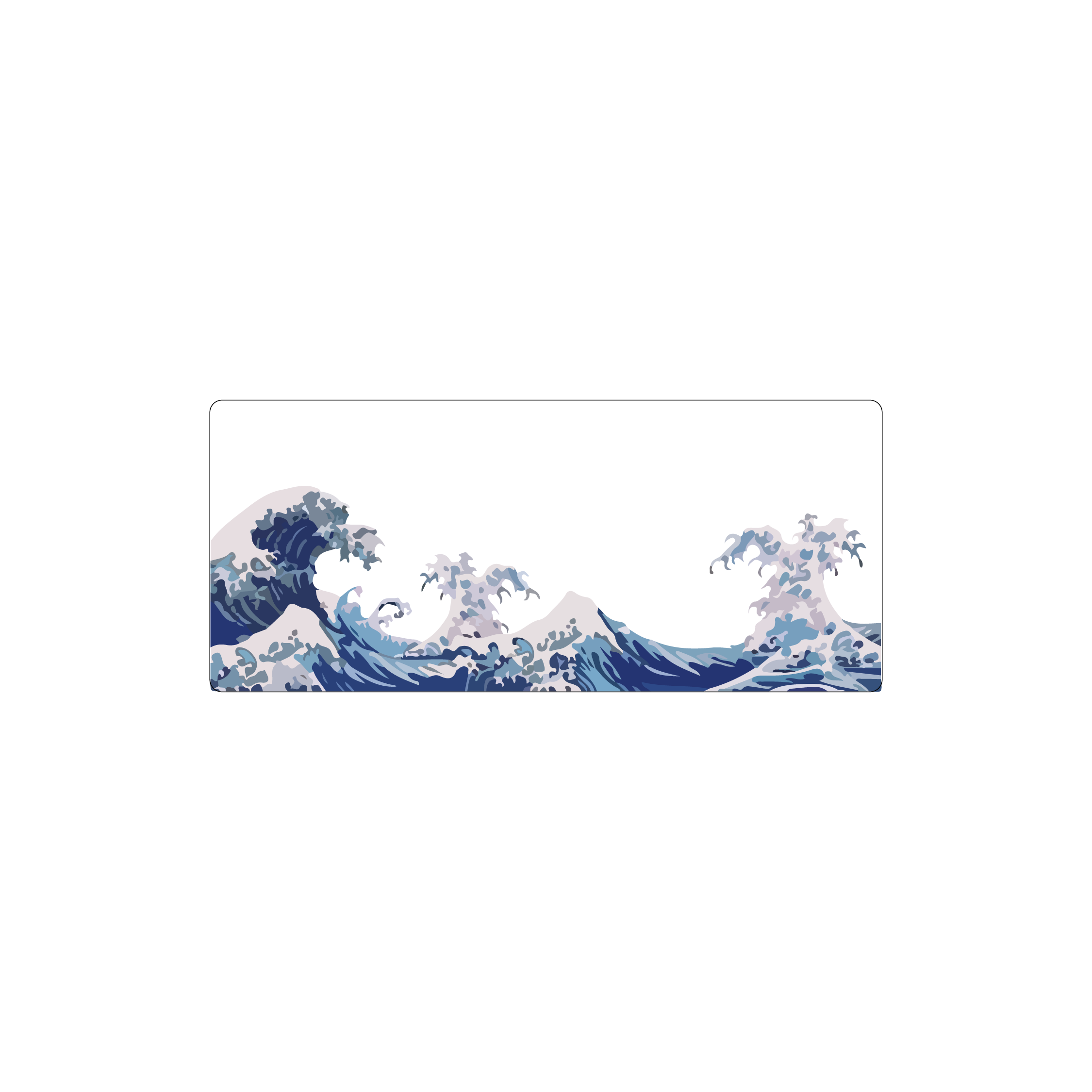 Mousepad Waves blanco 75x32 PRO | PERSONALIZADO