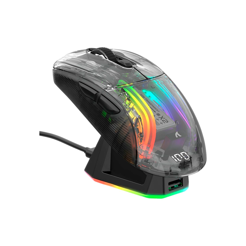 Mouse Attack Shark X11, sem fio, USB-C, Bluetooth, base RGB, 22000 DPI | MgM IMP