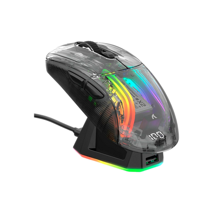 Mouse Attack Shark X11, sem fio, USB-C, Bluetooth, base RGB, 22000 DPI | MgM IMP