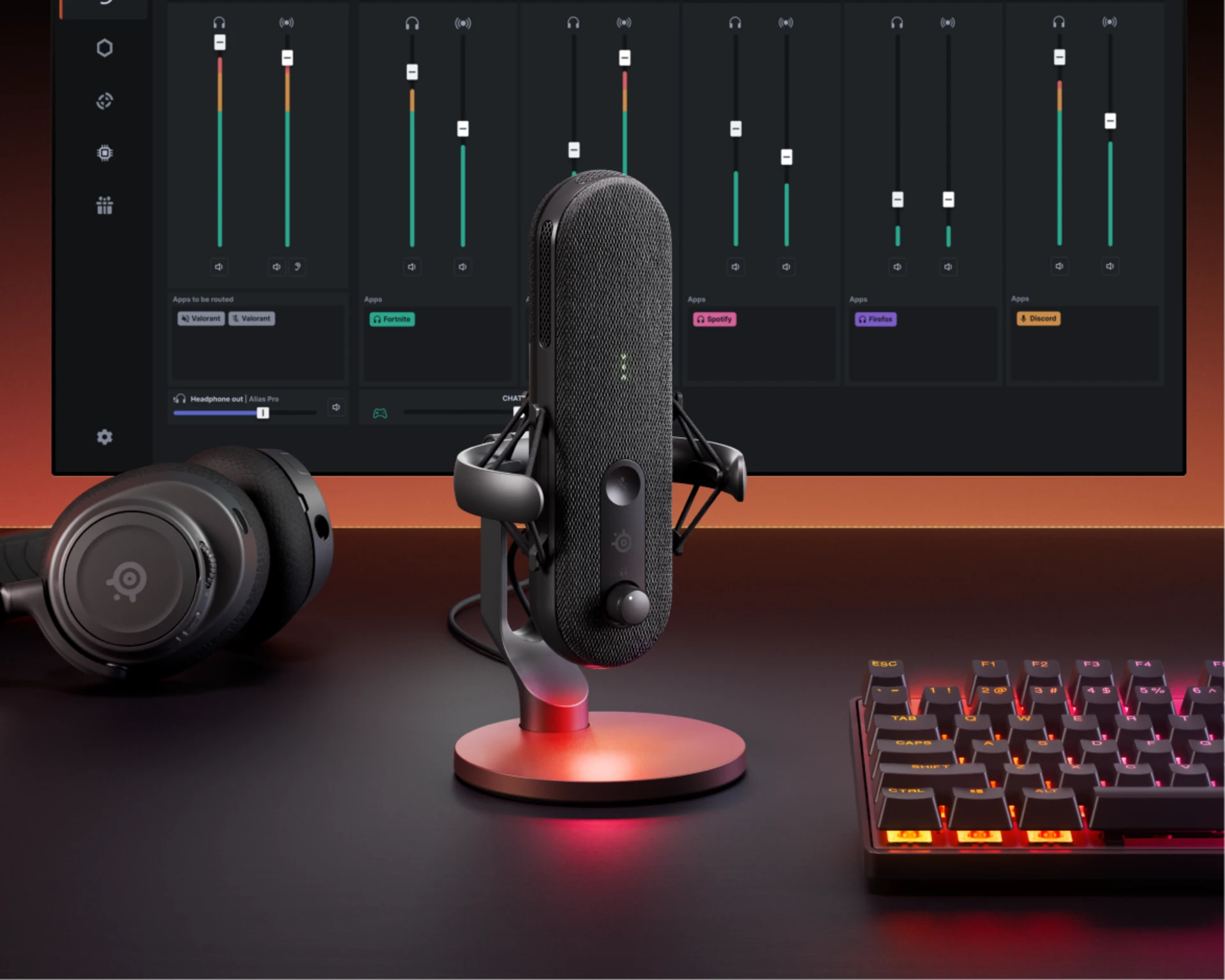 Micrófono Gamer Steelseries 61601 Alias Bigger Capsule USB | MgM IMP