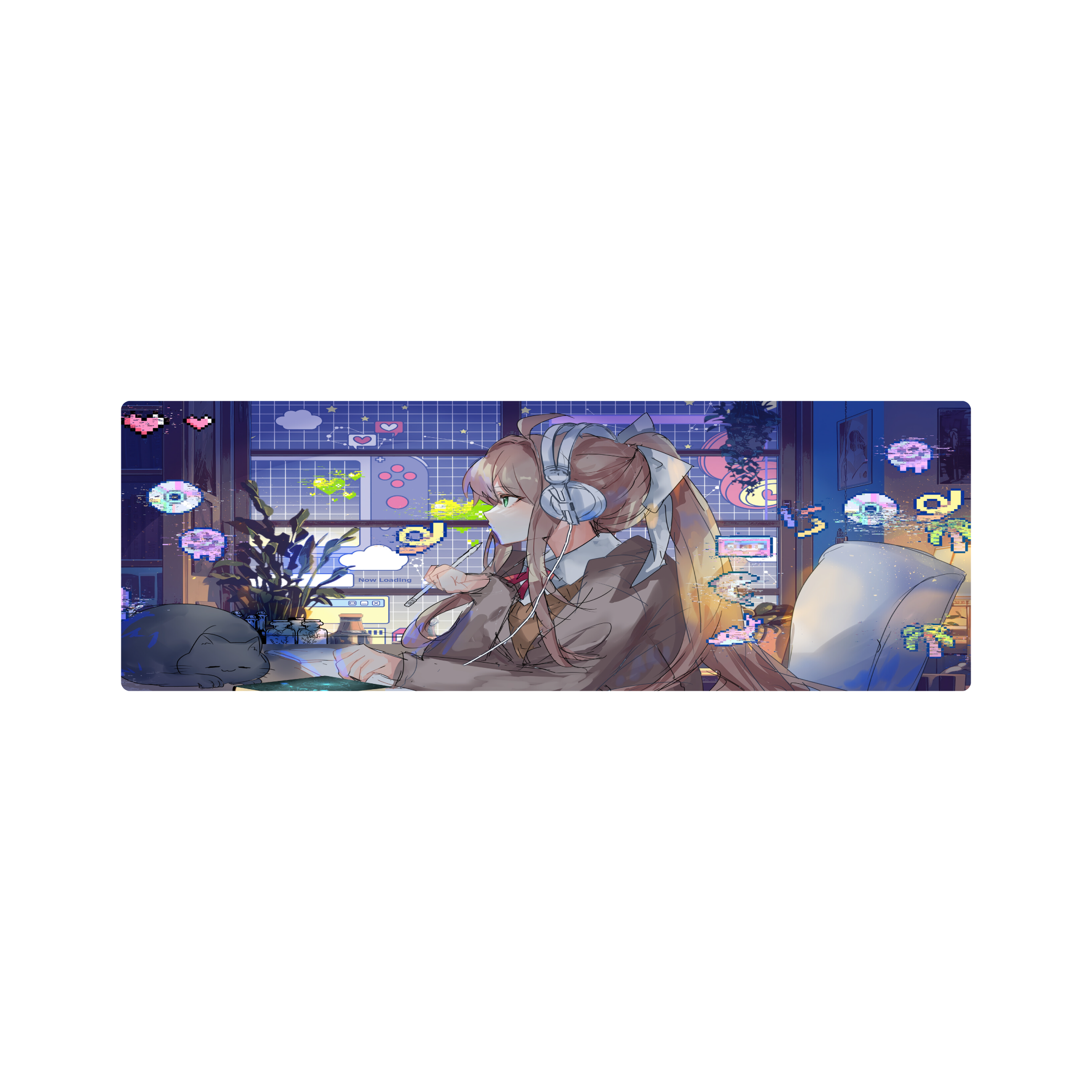 Mousepad anime girl desk 90x30 PRO | PERSONALIZADO