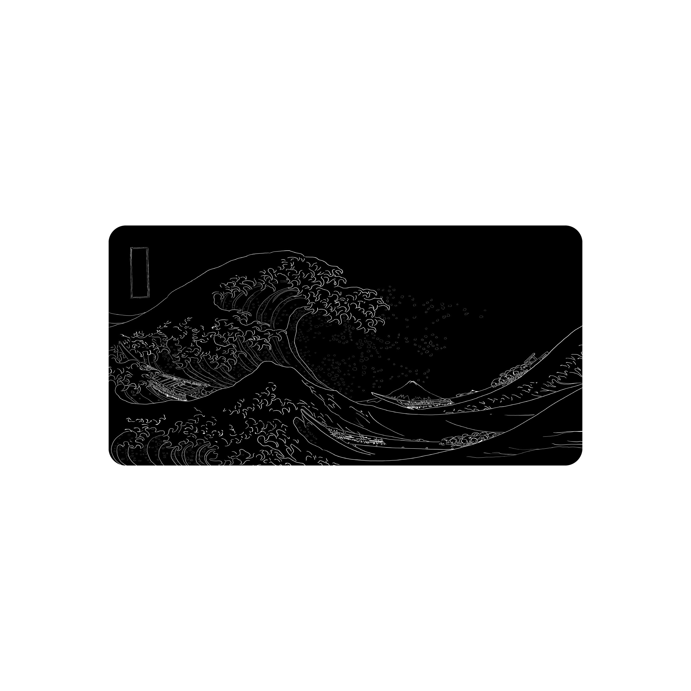 Mousepad black waves 60x30 Classic | PERSONALIZADO
