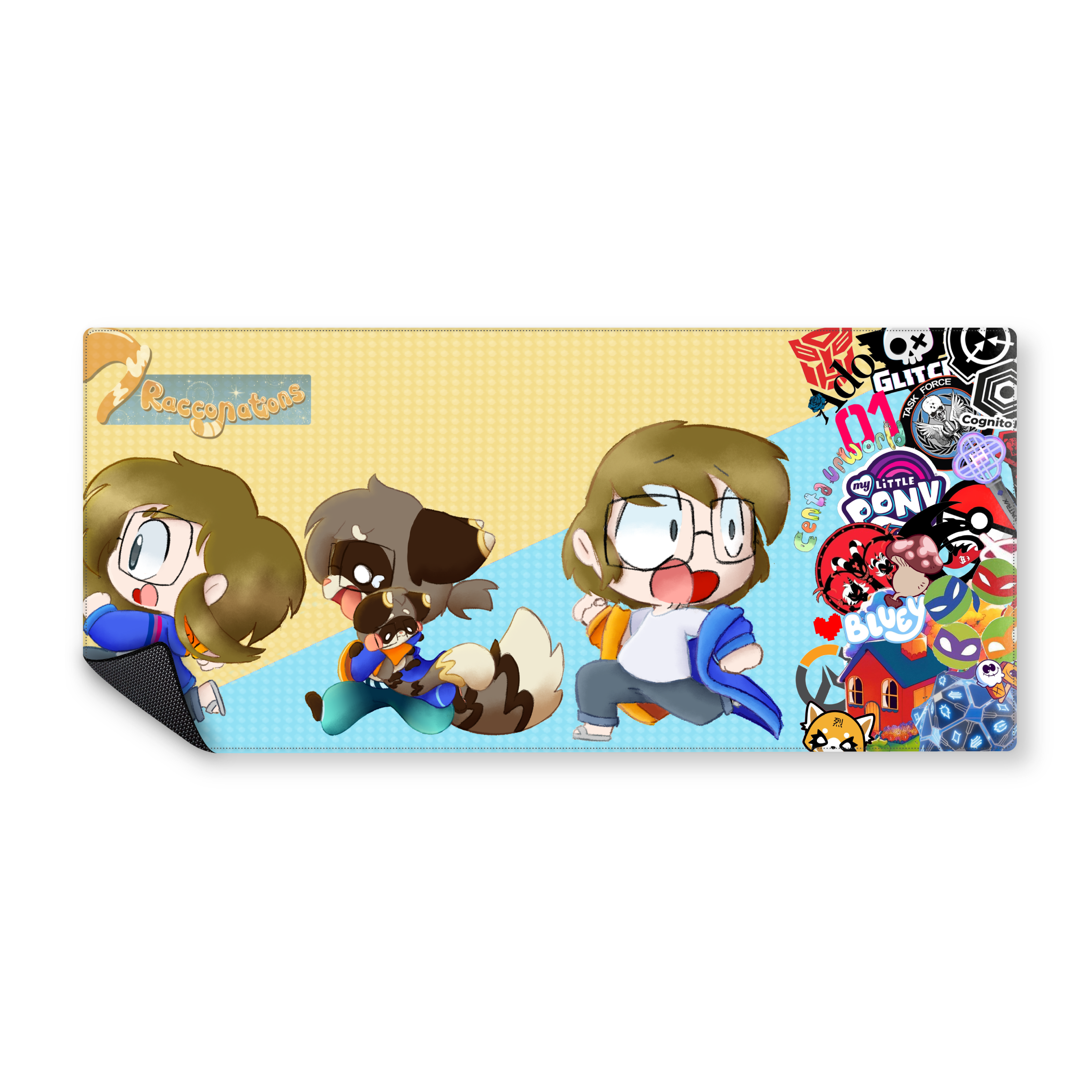 Mousepad dibujo de Racconations 90x40 Classic | PERSONALIZADO