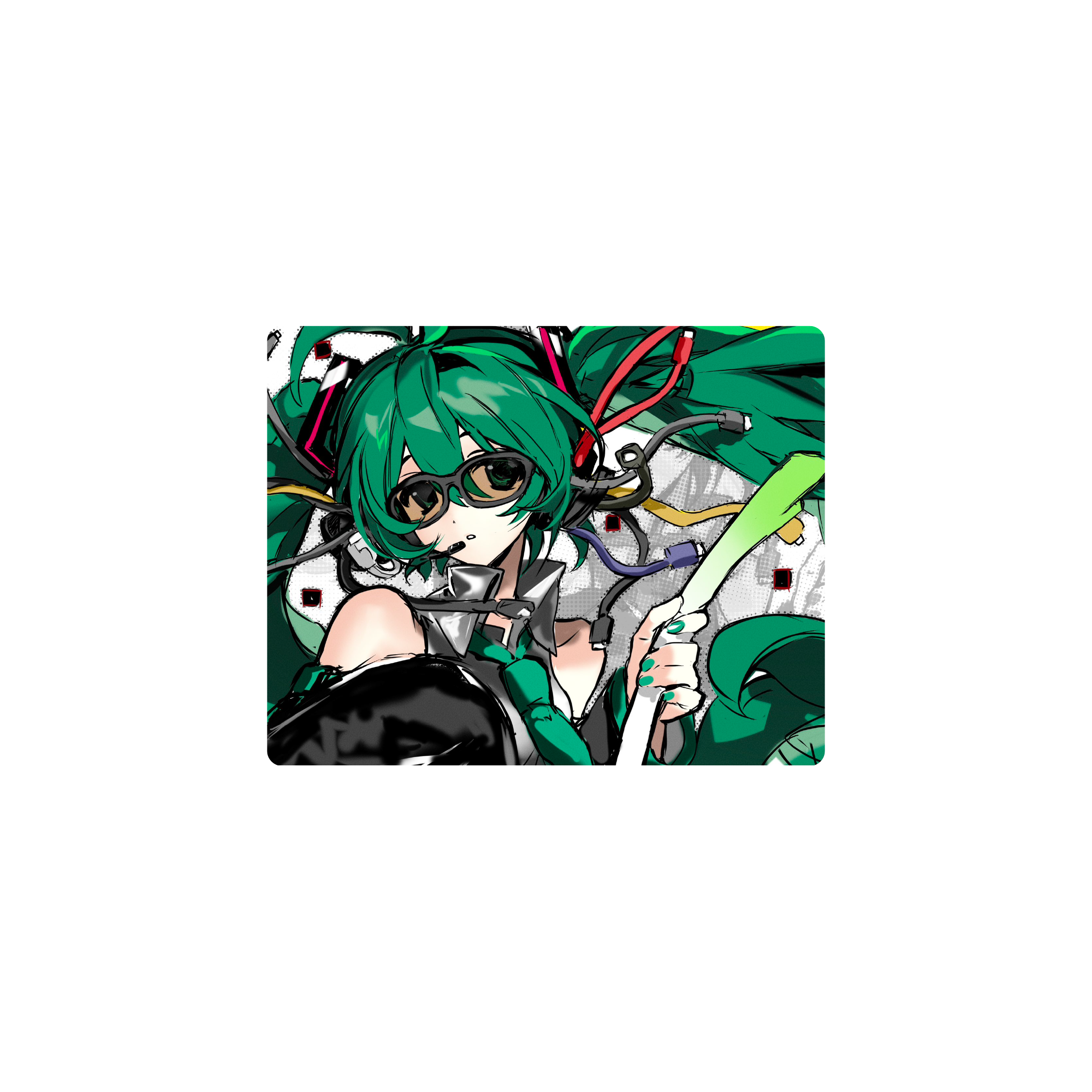 Mousepad miku verde 50x40 PRO | PERSONALIZADO