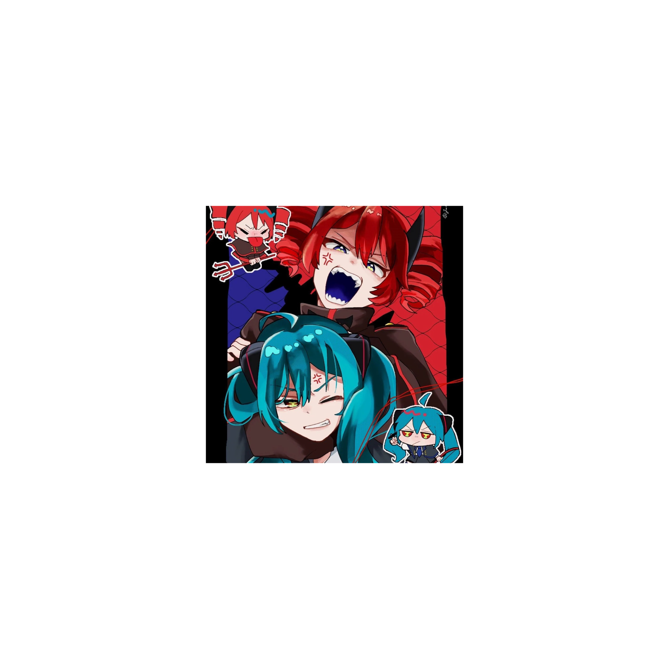 Mousepad miku y teto 25x25 Classic | PERSONALIZADO