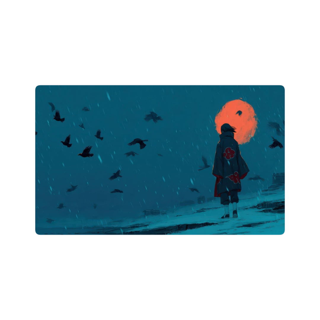 Itachi mirando a la nada pensando en tod