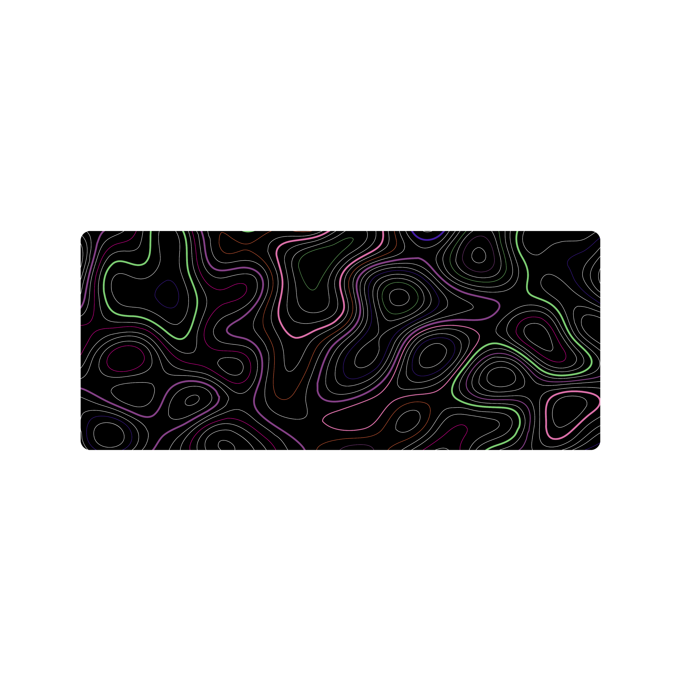 Mousepad ondas psicodélicas FJ studio 120x50 Classic | PERSONALIZADO
