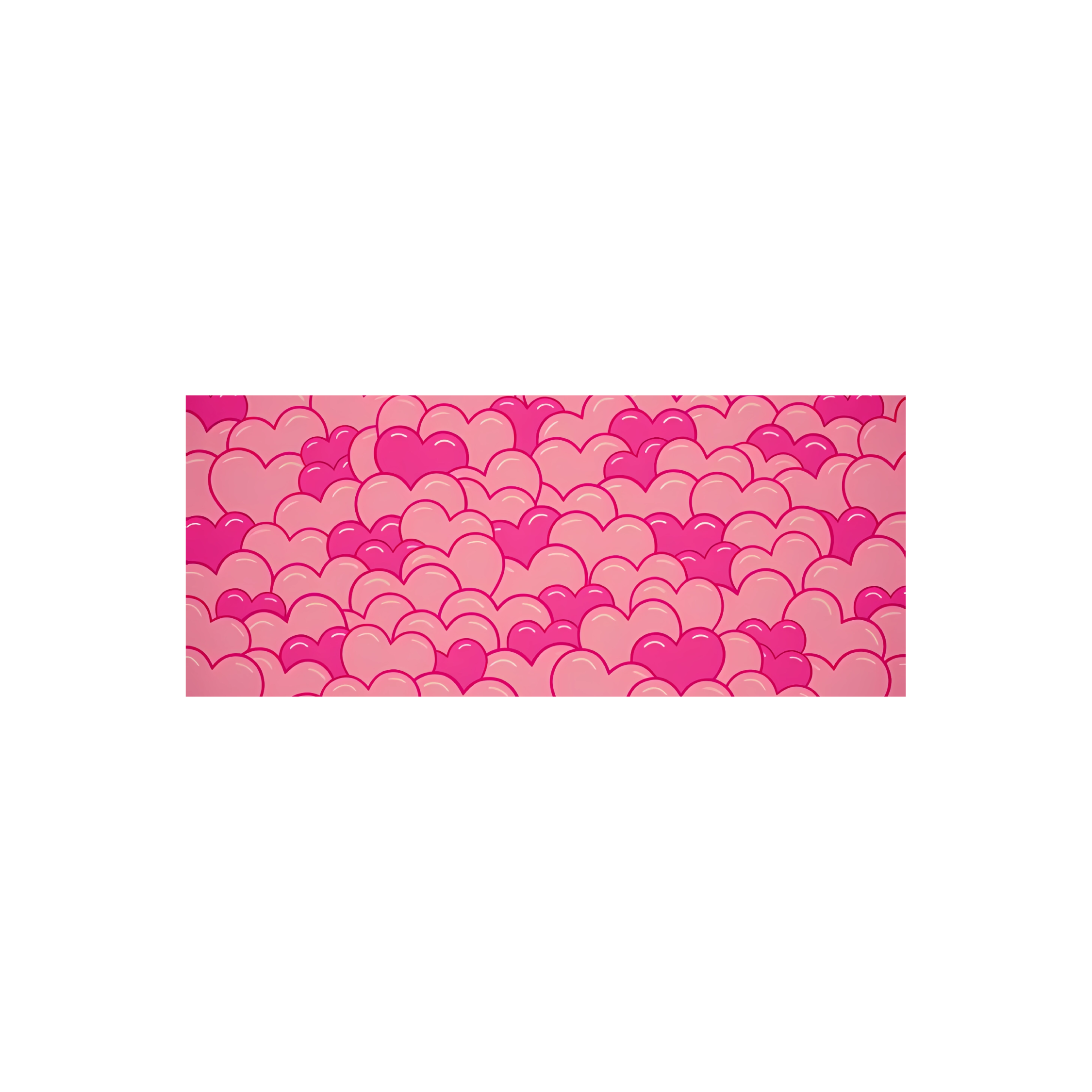 Mousepad pink hearts 85x35 PRO | PERSONALIZADO