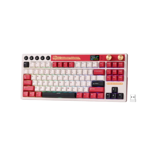 Teclado Mecanico Royal Kludge RKM87 75% RGB inalámbrico Switch Cream | MgM IMP