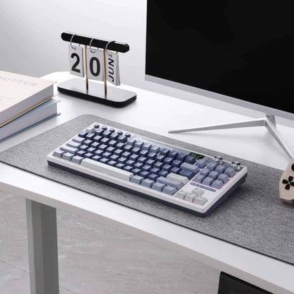 Teclado mecânico sem fio Royal Kludge RKM87 75% RGB com interruptor creme | MgM IMP