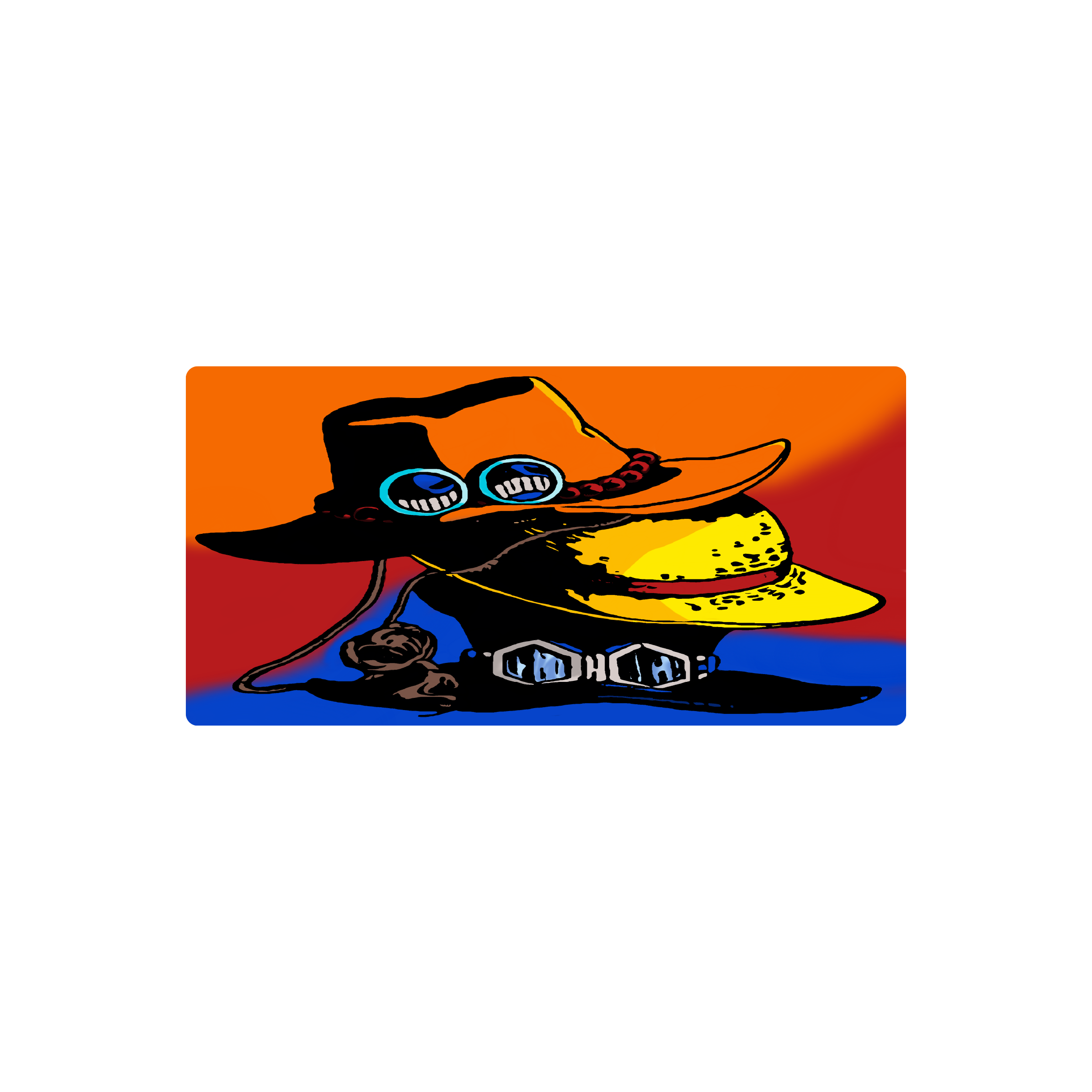 Mousepad sombreros de hermanos 91x45 Classic | PERSONALIZADO