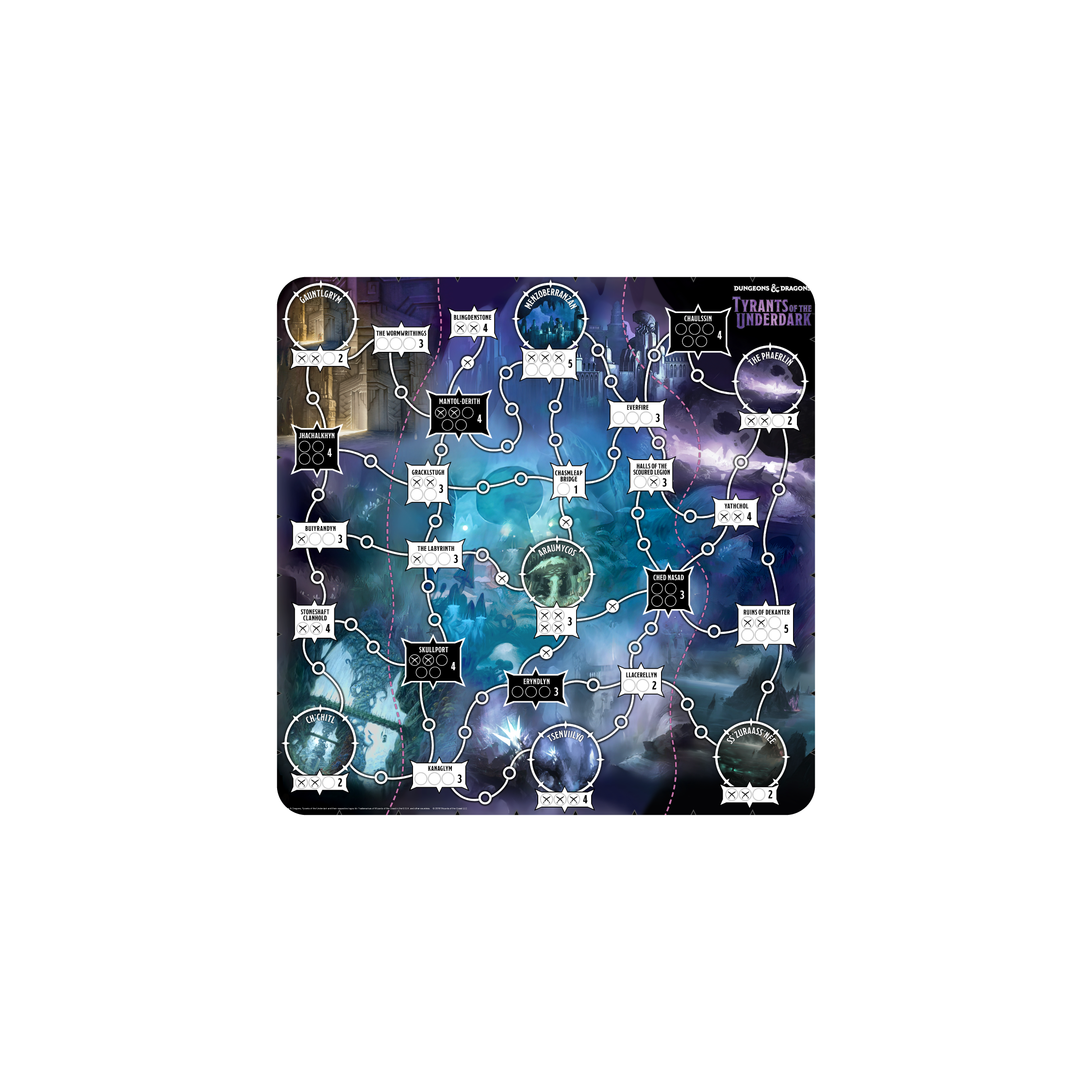 Mousepad tablero tyrants 45x45 Classic | PERSONALIZADO