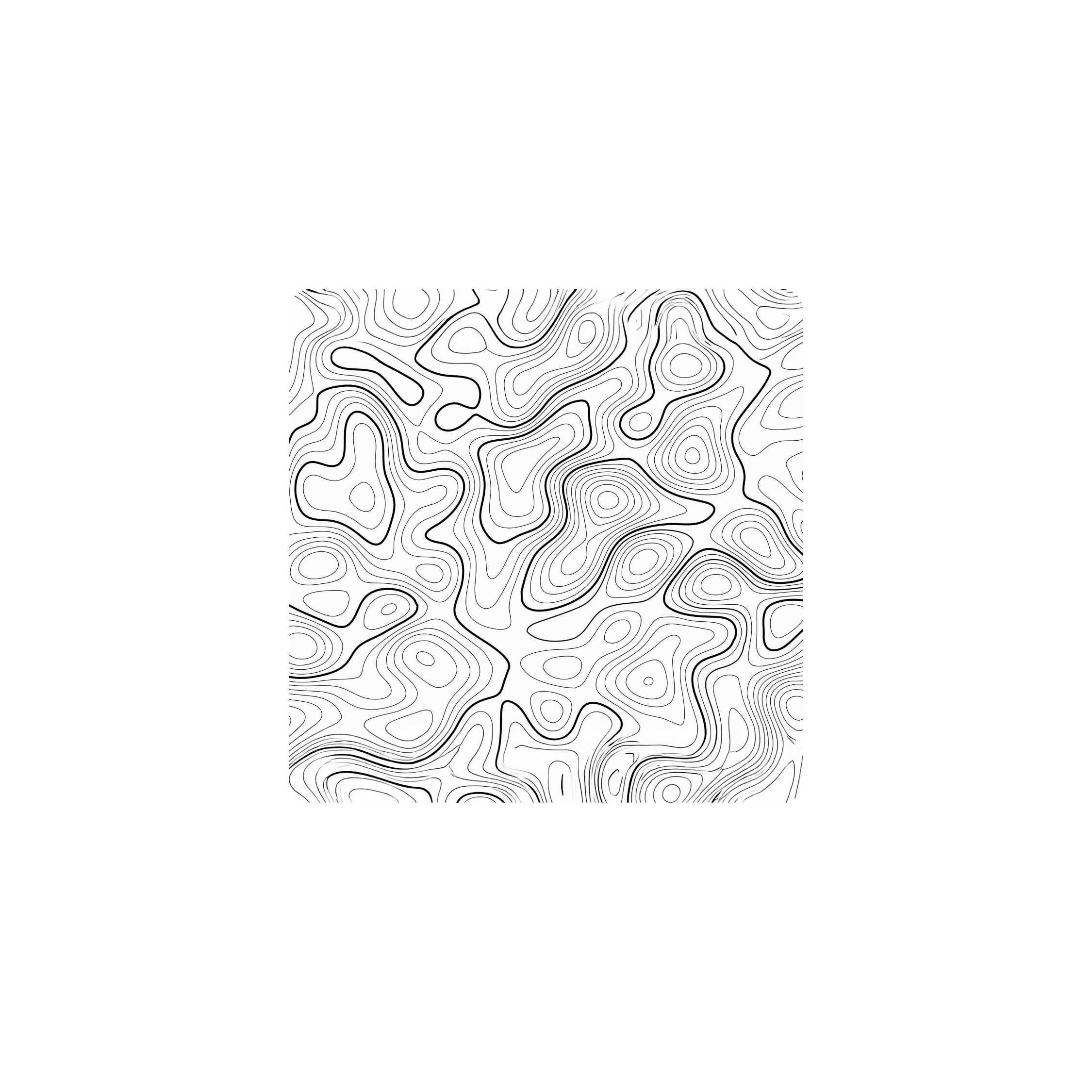 Mousepad topografico blanco 40x40 Classic | PERSONALIZADO