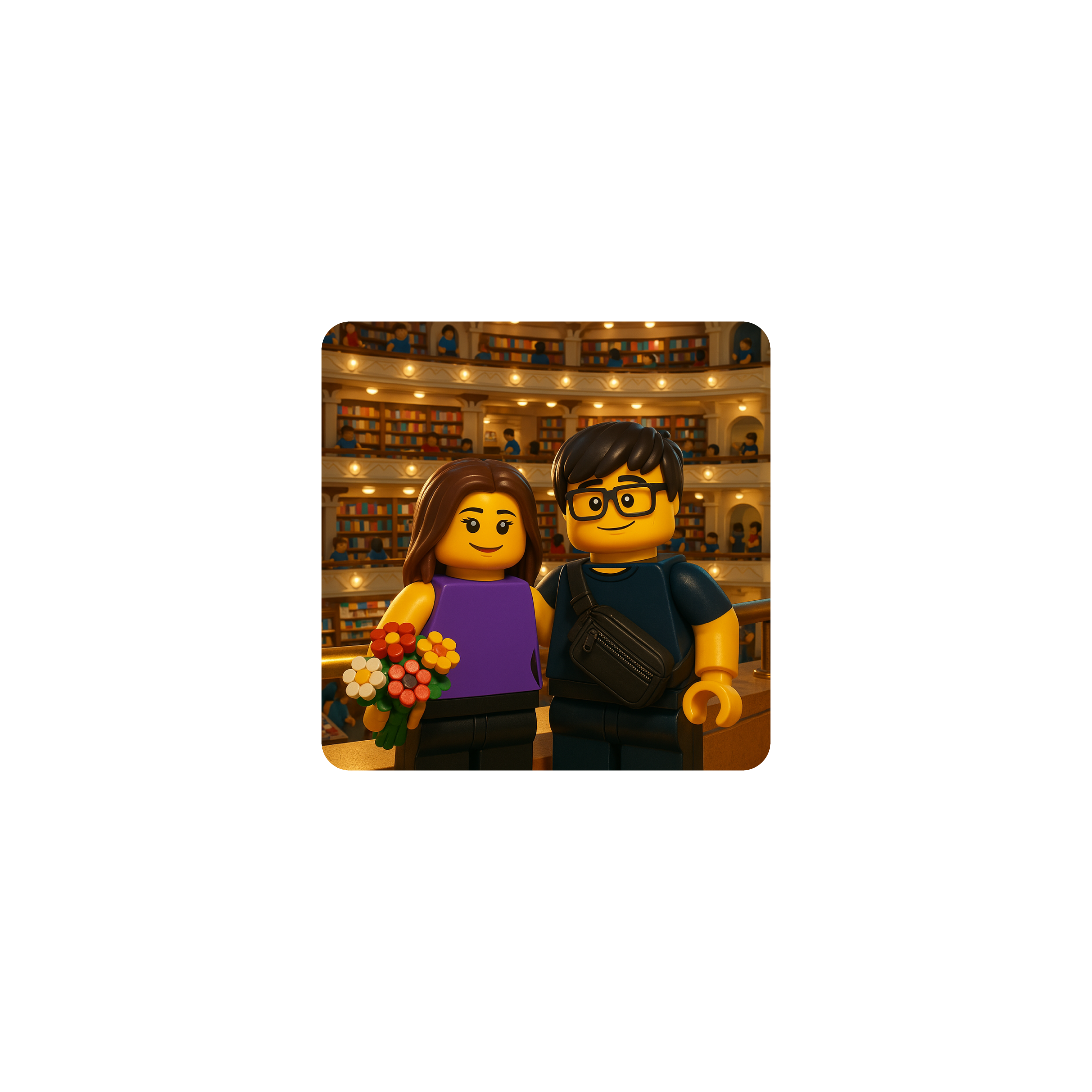 Mousepad vicky y axel 2 25x25 Classic | PERSONALIZADO